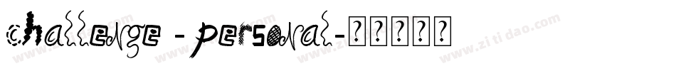 Challenge - Personal字体转换